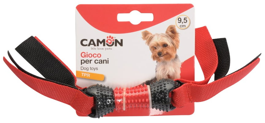 Camon TPR dog bone with ribbon